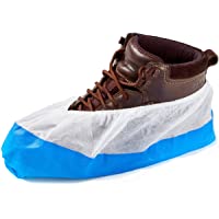 Los mejores  - 100 Cubiertas para zapato-Cubrezapatos con suela de 9 gramos- reforzada- antideslizante- extra resistente. Impermeable a…